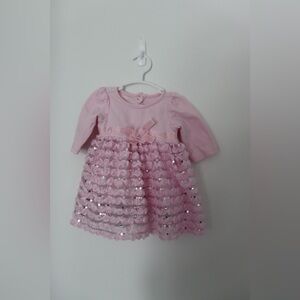 Nannette baby sequin floral dress 3/6M